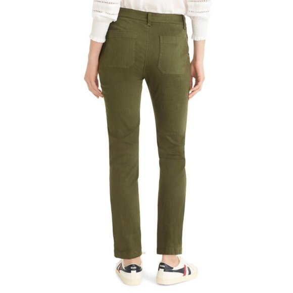 J. Crew Olive Slub Sateen Vintage Straight Cargo Pants - Picture 3 of 9